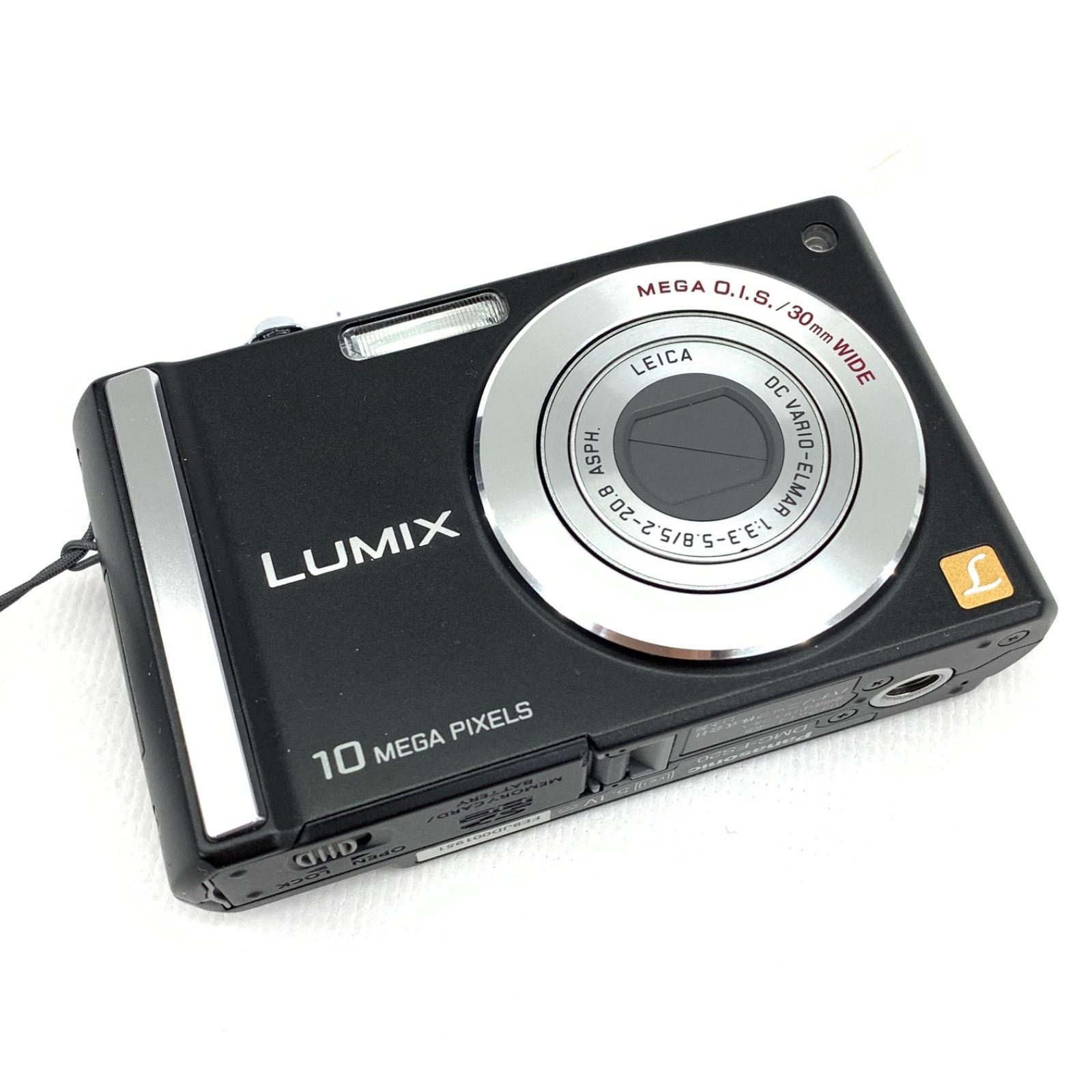 パナソニックLUMIX DMC-FS20 ブラック 動作確認済　美品 ☆良好☆Panasonic LUMIX DMC-FS20 動作確認済 ブラック - メルカリ