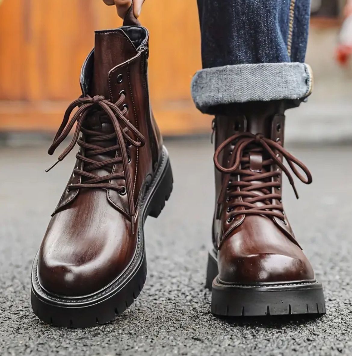 ブーツ ショートブーツ バイク バイクブーツ レザー メンズ 靴