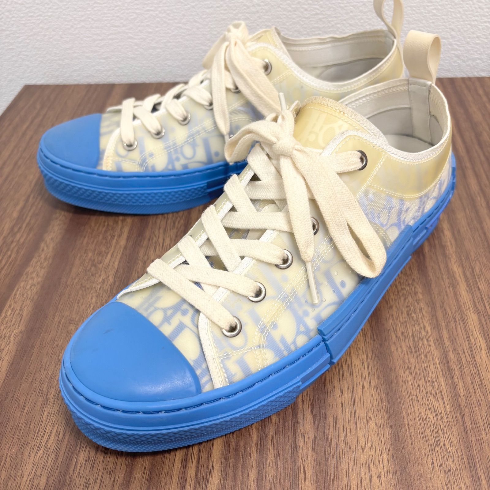 ☆定価約12万 DIOR B23 Low Top Sneaker WHITE BLUE ディオール