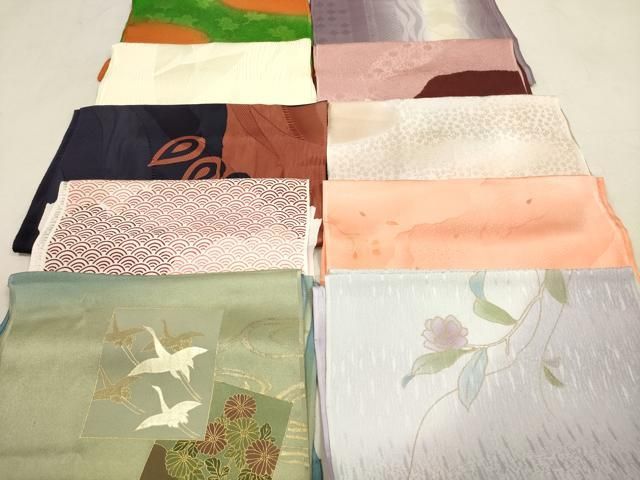 平和屋着物 和装小物 帯揚げ10枚セット 正絹 DAAV2462xg