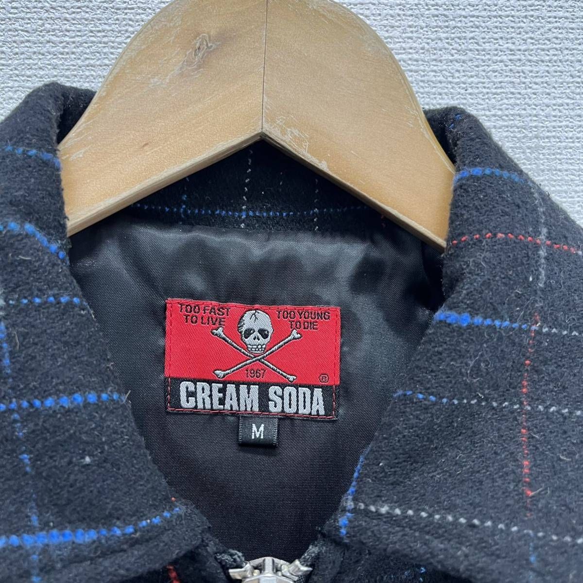 CREAM SODA クリームソーダ カスリ柄 ブルゾン ジップジャケット