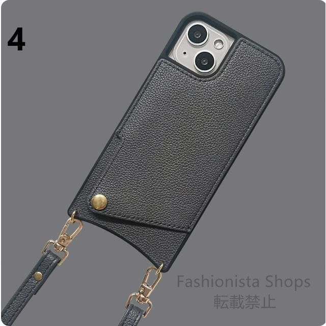 新品未使用】スマホショルダー 栃木レザーiPhone14 ケース