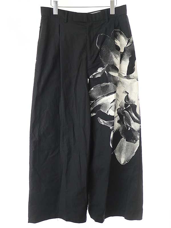 TaaKK ターク 23SS PIGMENT FLOWER WIDE TROUSERS フラワープリント