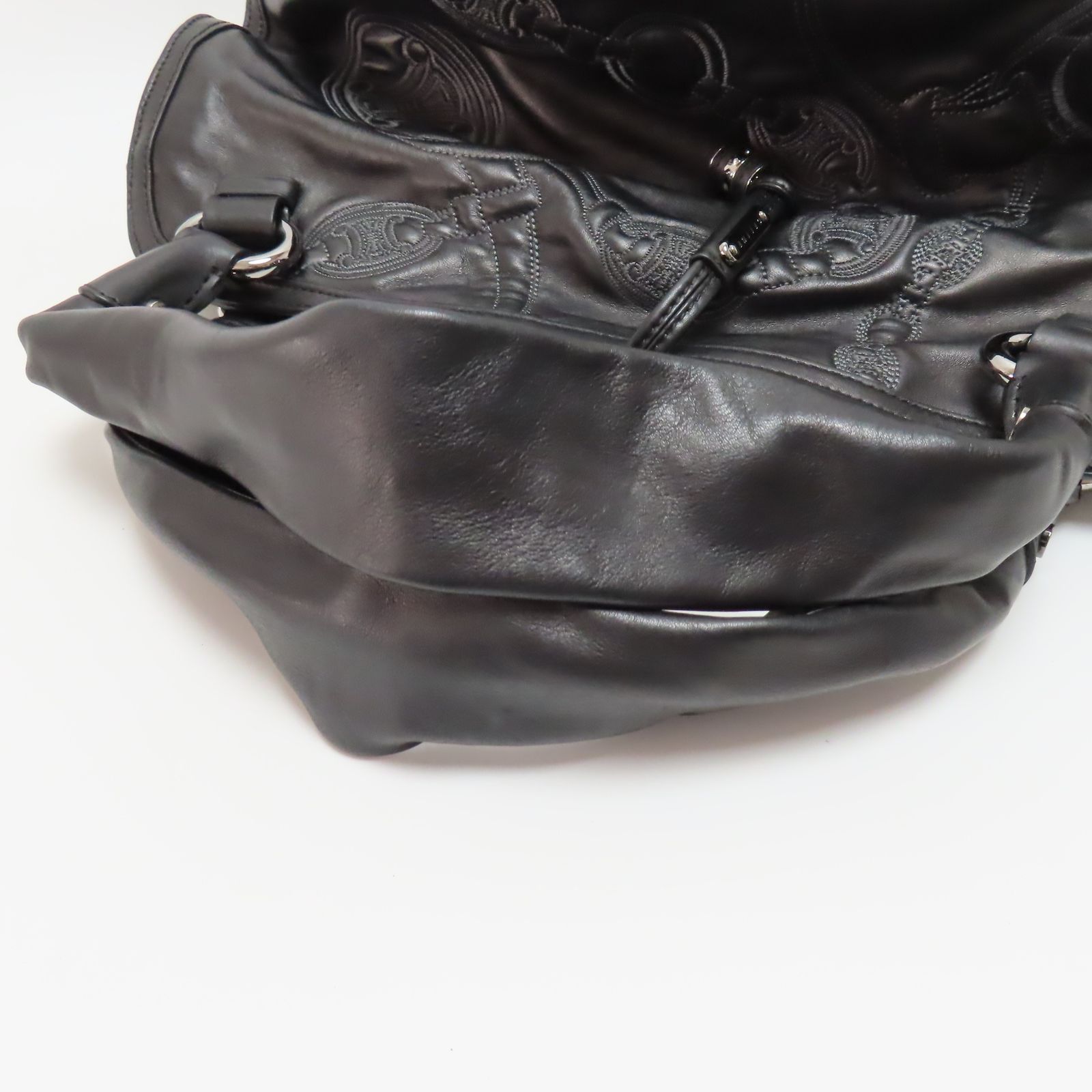 M11 美品 CELINE セリーヌ ビタースウィート マカダムロゴ刺繍  