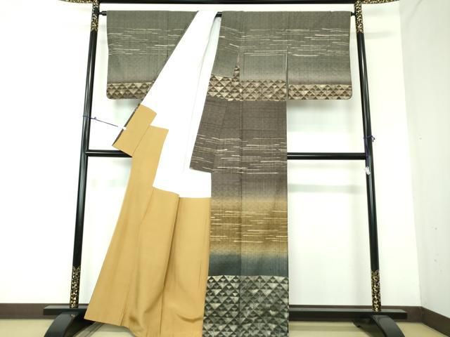 平和屋着物○訪問着 紬地 霞鱗文 金彩 正絹 逸品 DAAU5040ps - メルカリ