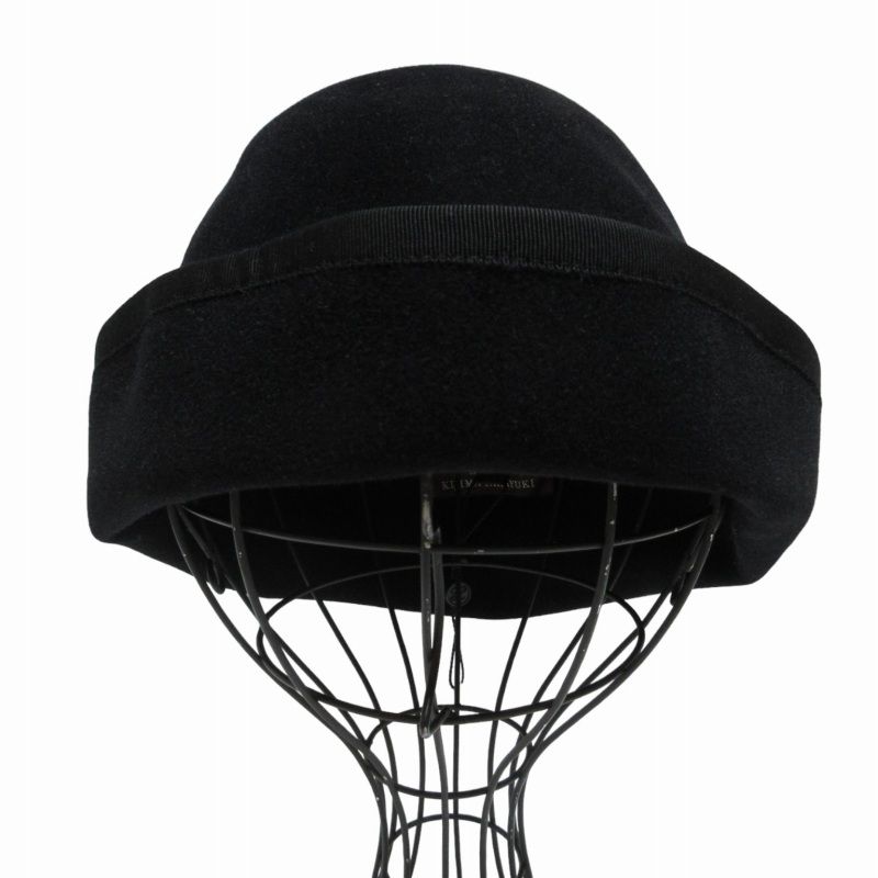 キジマタカユキ タグ付 BEAVER HAIR FELT ハット 帽子 黒 S 帽子