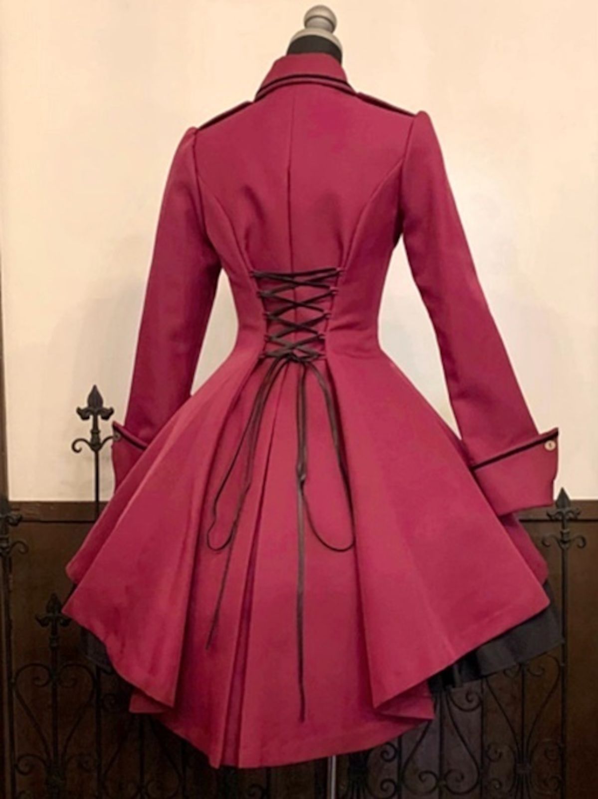 atelier boz 限定カラー 軍服ワンピース アトリエボズ 赤 黒 えんじ