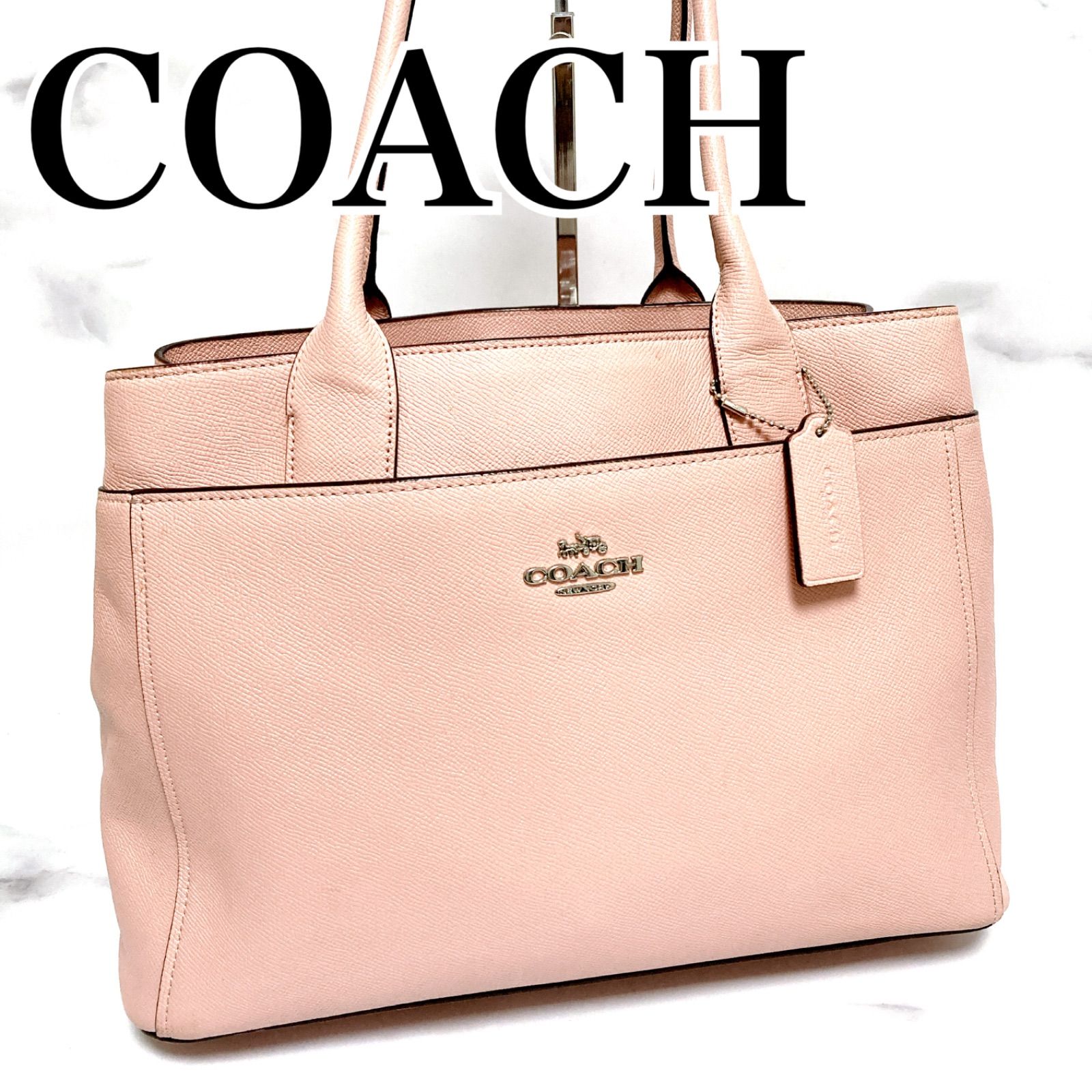 ☆ COACH コーチ バッグ ハンドバッグ トートバッグ レザー 革 ピンク 