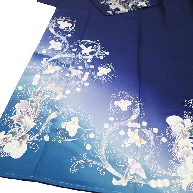 平和屋着物▽訪問着 単衣 片身替わり 水玉 洗える着物 DAAX3129az 平和