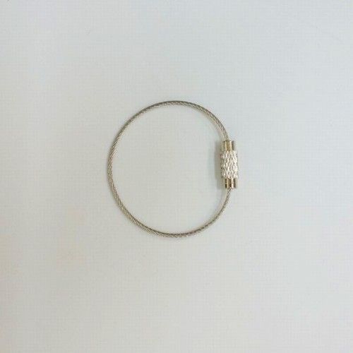 ワイヤーキーホルダー W-11 1個 シルバー