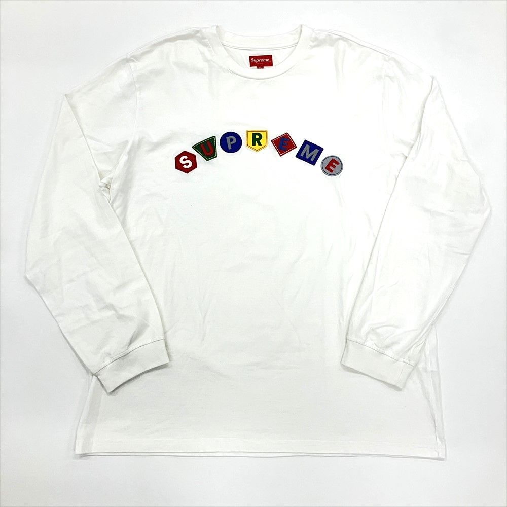 シュプリーム Supreme 長袖Ｔシャツ コットン ホワイト LL（XL） 21AW Geo Arc L/S Top ジオアークロゴ ロンTシャツ  メンズ【中古】 - メルカリ