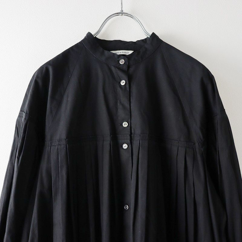 ARTS & SCIENCE ブラックワンピース 2022SS アーツ&サイエンス ARTS&SCIENCE front open tuck yoke