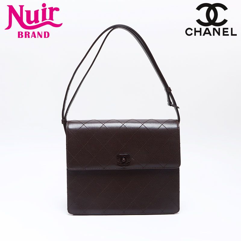 CHANEL シャネル ショルダーバッグ 7番台 キャビアスキン ココマーク 