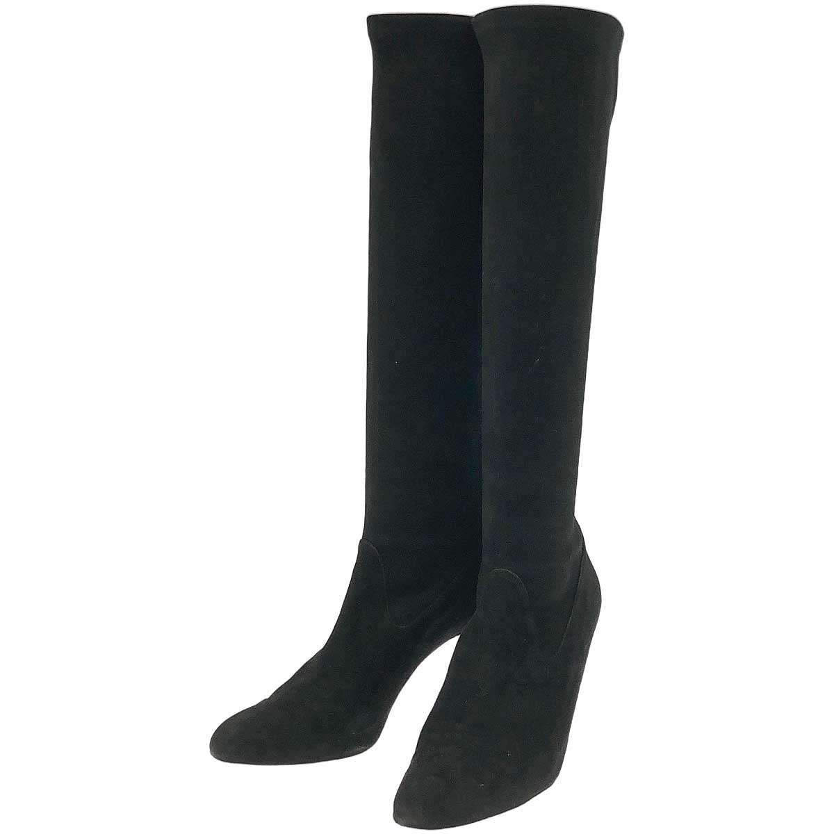 MANOLO BLAHNIK マノロブラニク スウェードストレッチブーツ ブラック 36
