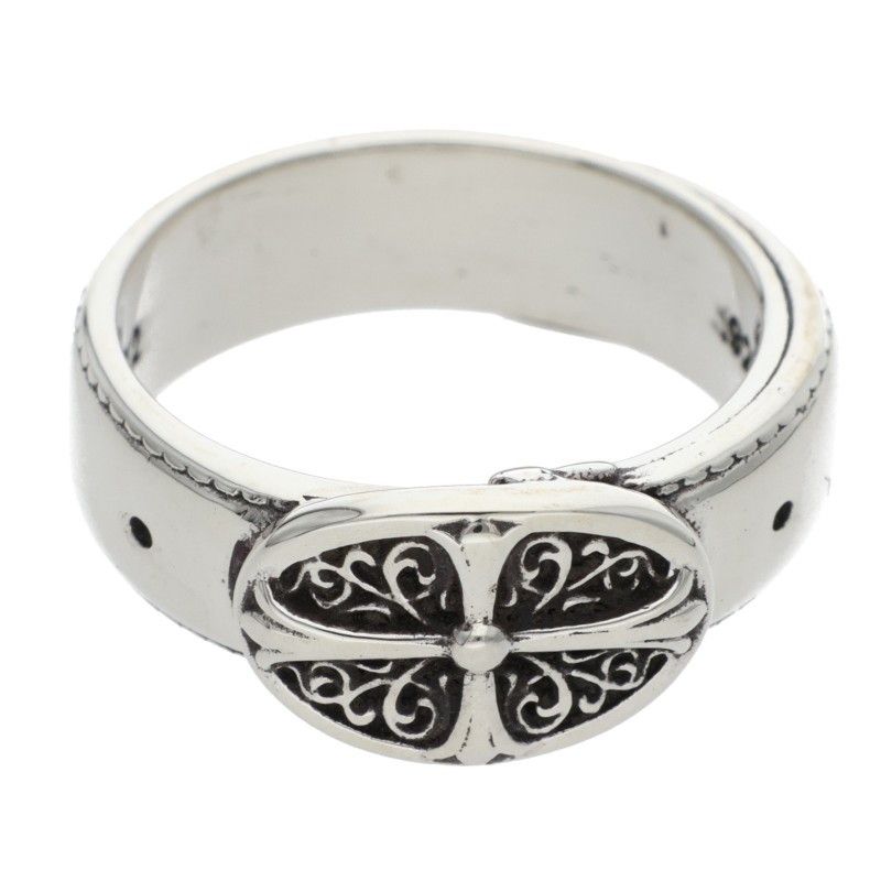 クロムハーツ BELTED OVAL ベルテッドオーバル シルバーリング メンズ 11.5号