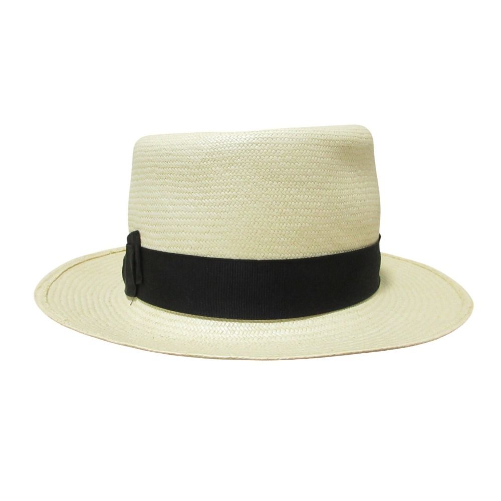 Borsalino ボルサリーノ パナマハット 帽子 59 ホワイトベージュ メンズ レディース 古着 NICORILABO_COM