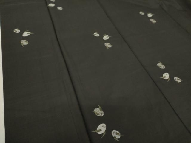 平和屋着物○本場大島紬 9マルキ 総絣 地空 古代染色純泥染 泥の舞  