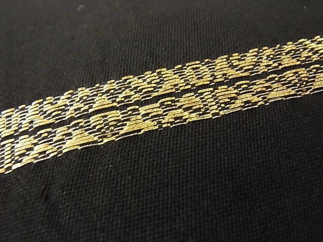 平和屋本店□最高級 龍村平蔵製 丸帯 追粉菊錦 黒地 金糸 正絹 逸品  