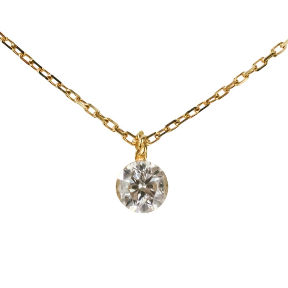 美品【agete】0.2カラット 一粒ダイヤモンドネックレス✧*。 美品 agete アガット K18 1Pダイヤモンド 0.2ct チェーン