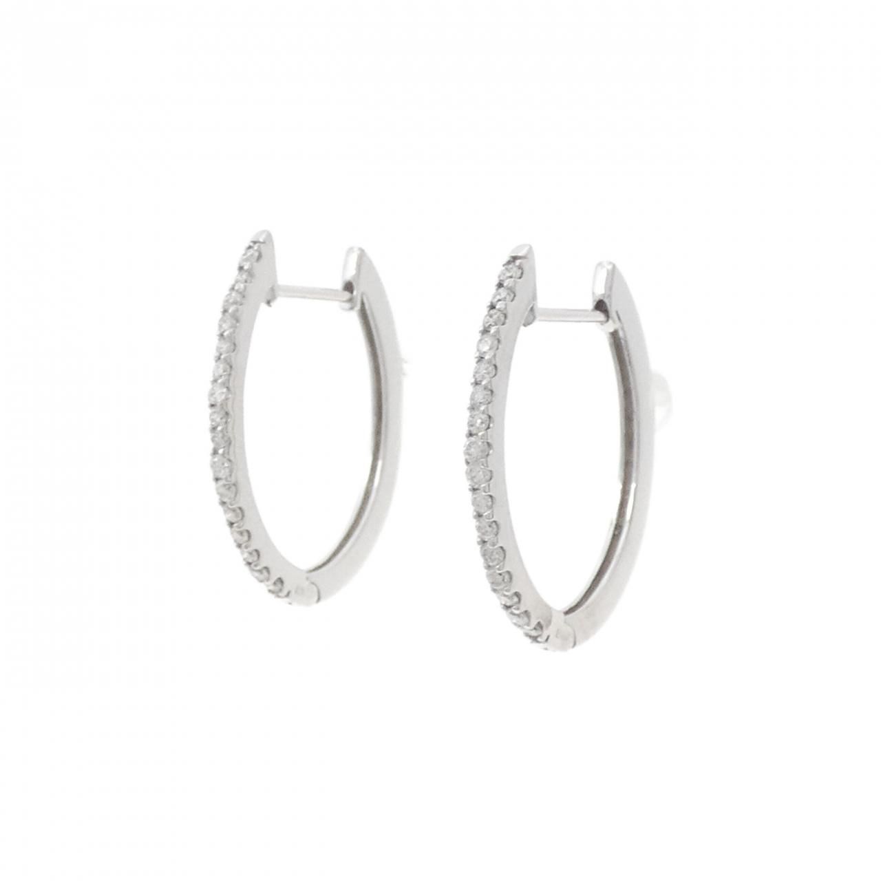 K18WG ダイヤモンド ピアス 0.32CT