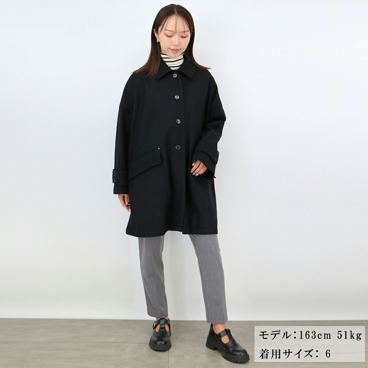 HOOD ファッション MACKINTOSH ブラック ハンビーコート