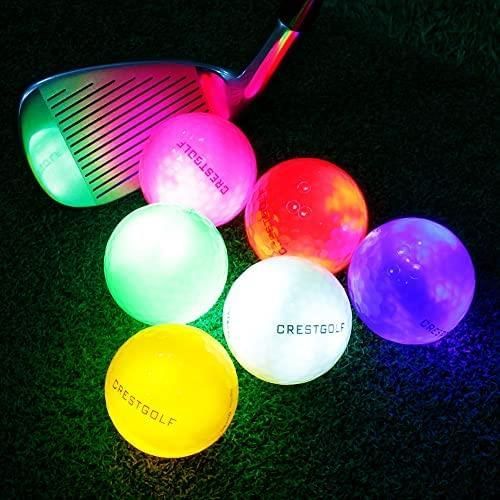 メルカリshops ミクスト6pcs Crestgolf 光るゴルフボール新型人気ごるふぼーる６