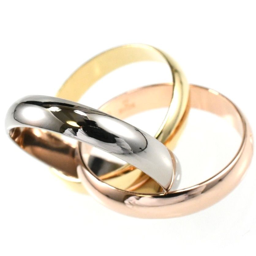 カルティエ　ラマスト　トリニティリング 49 カルティエ トリニティリング スリーカラー 3連リング SIZE:49 指輪