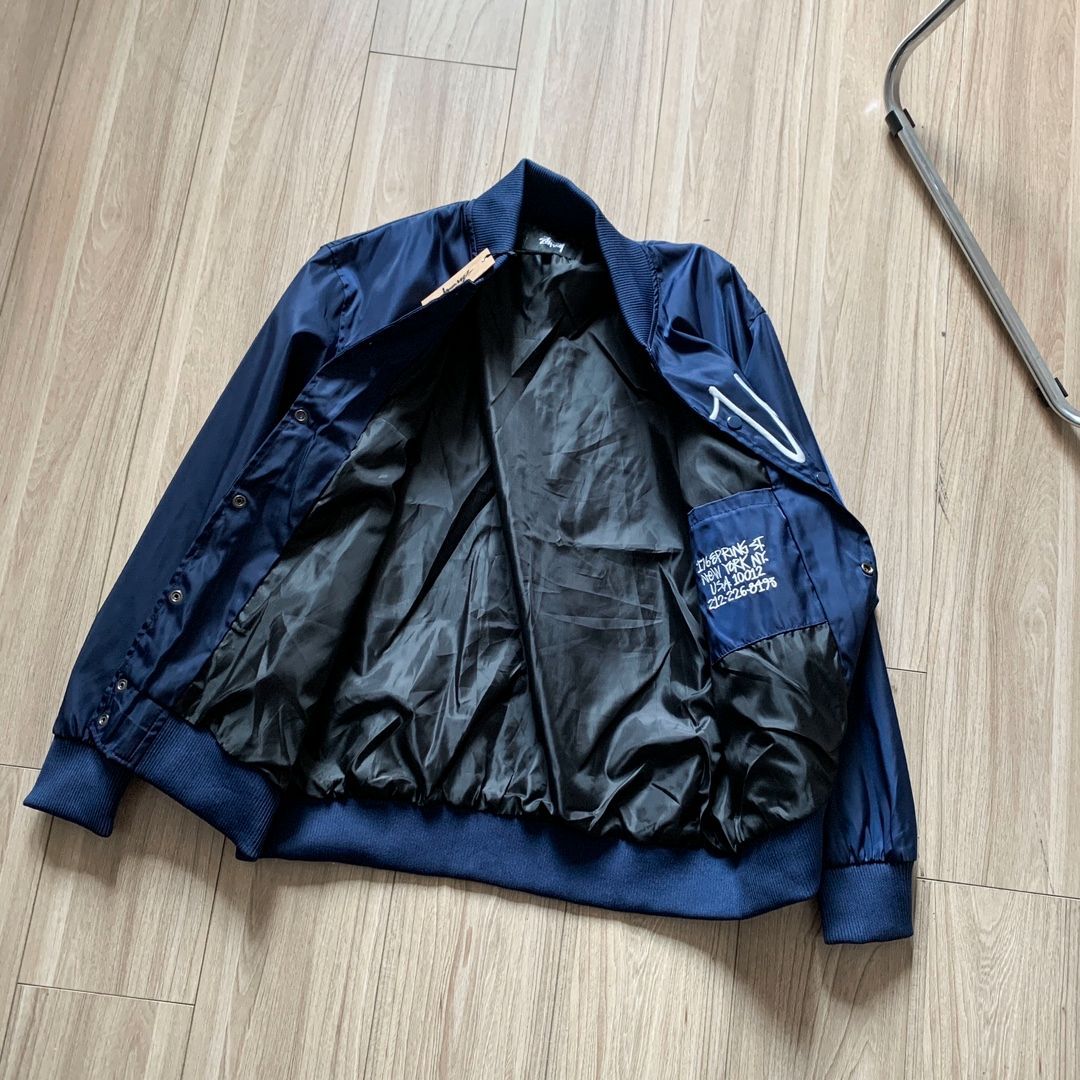 STUSSY NY CHAPTER SATIN VARSITY JACKET - www.fountainheadsolution.com