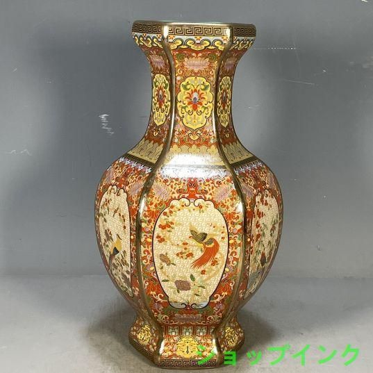 清乾隆琺瑯彩花鳥図紋六稜賞瓶 景徳鎮 陶磁器 装飾品 工芸品 美術品 置物 清乾隆琺瑯彩花鳥図紋六稜賞瓶 景徳鎮 陶磁器 装飾品 工芸品