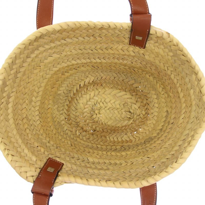 ロエベ LOEWE バスケットバッグ スモール ヤシの葉＆カーフ アナグラム