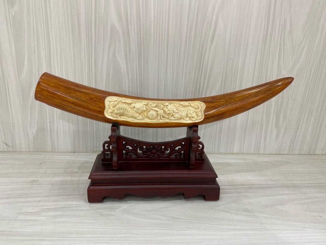 天然マンモス牙美しい手作り彫刻 万事うまく行く 置物飾り 商品名:天然マンモス牙美しい手作り彫刻 万事うまく行く 置物