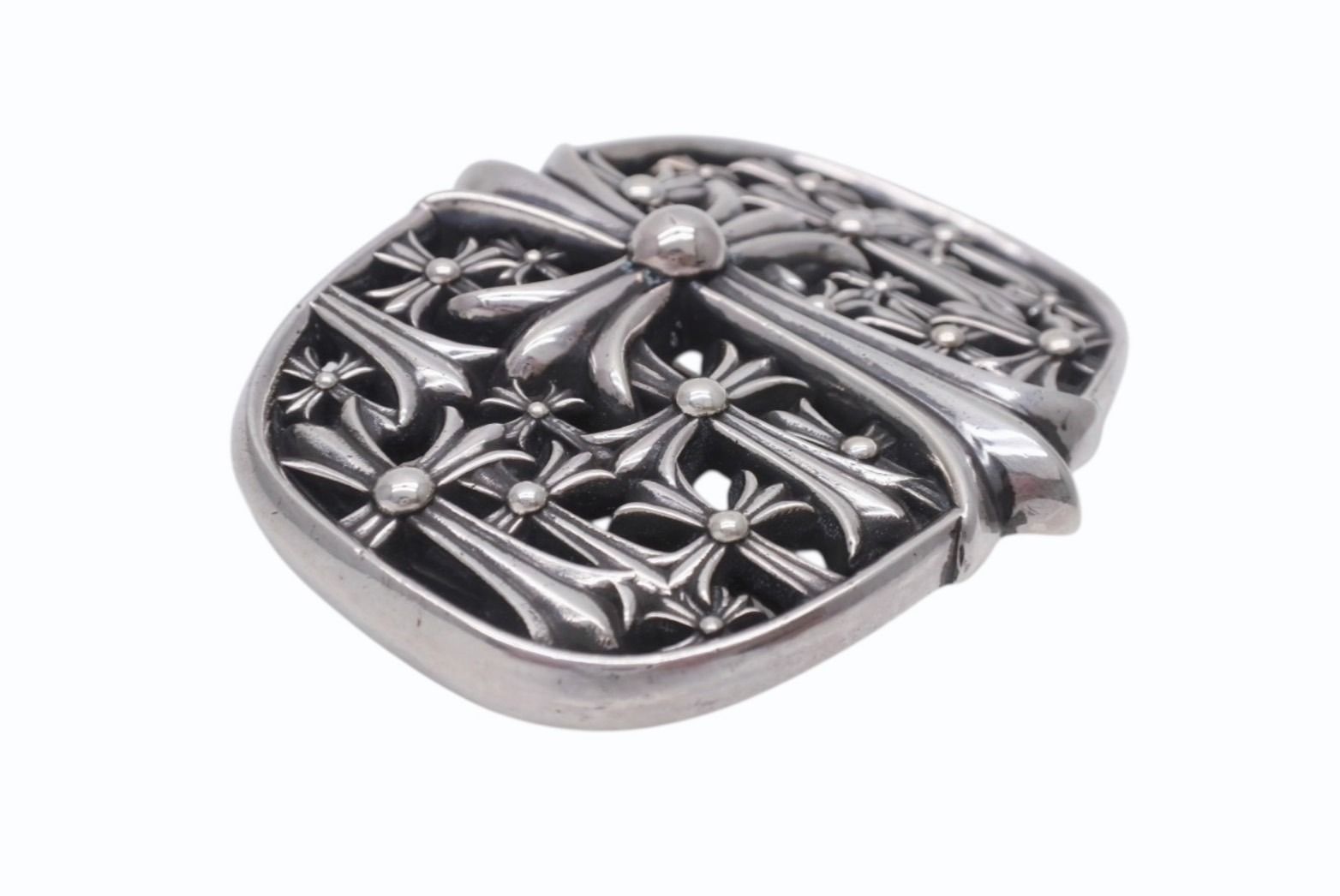 極美品　CHROME HEARTS セメタリークロス　ベルト　LINKAN購入 極美品 CHROME HEARTS クロムハーツ BUCKL CEMETERY ベルト