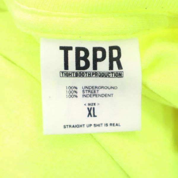 タイトブースプロダクション 長袖 Tシャツ XL 蛍光黄 TBPR TIGHTBOOTH ロンT メンズ 【中古】 【221109】