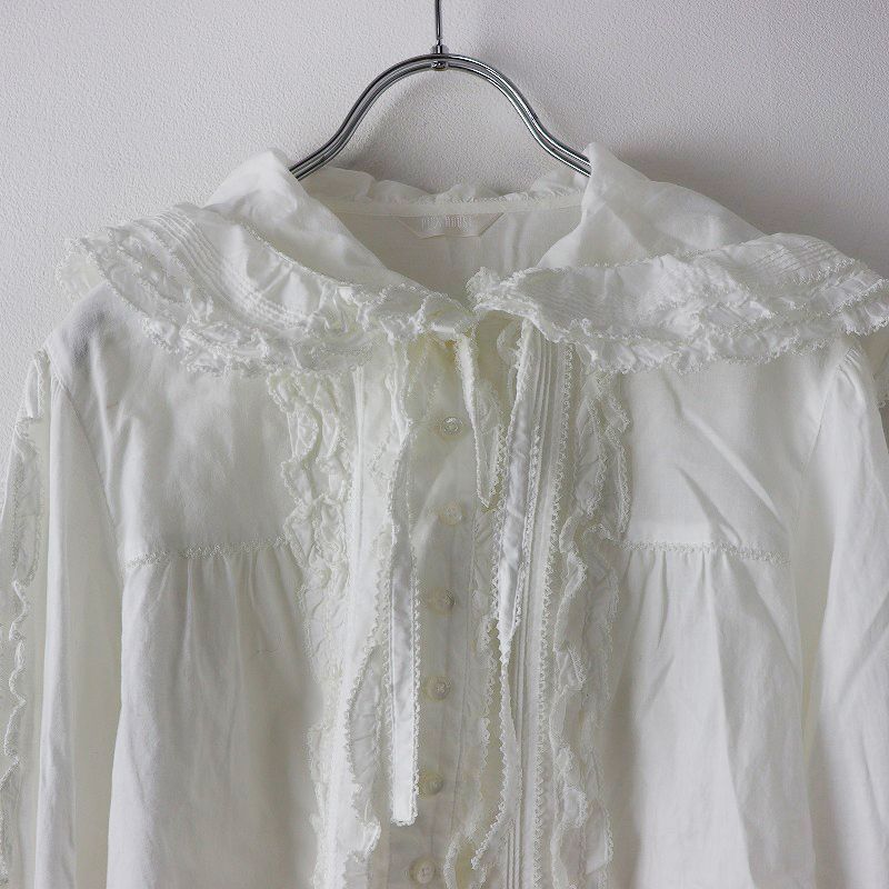 ピンクハウス PINK HOUSE ピコフリル ピンタック フード リボン