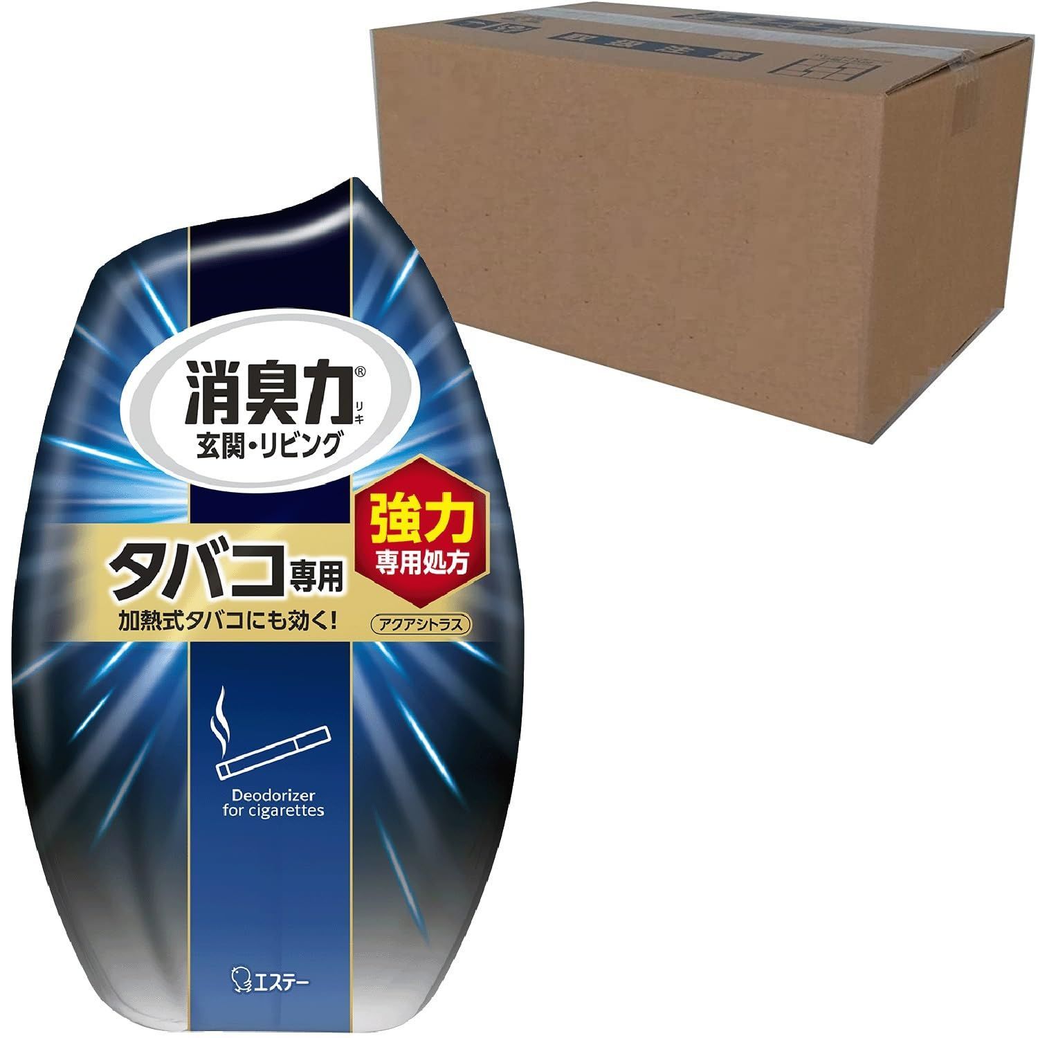 18個 ケース販売 オフィス ビジネスに 消臭力 オフィス ビジネスに ケース販売 玄関 リビング タバコ用 置き型 アクアシトラス 400mL×18個 お部屋の消臭力 タバコ 部屋 部屋用 消臭剤 消臭 芳香剤