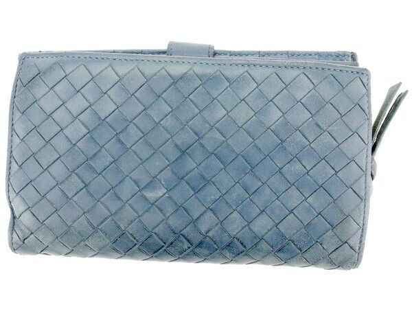 ボッテガ　ダークブルー レザー 長財布 BOTTEGA VENETA ダークブルー 長財布BOTTEGA VENETA（長財布 ・ ブルー