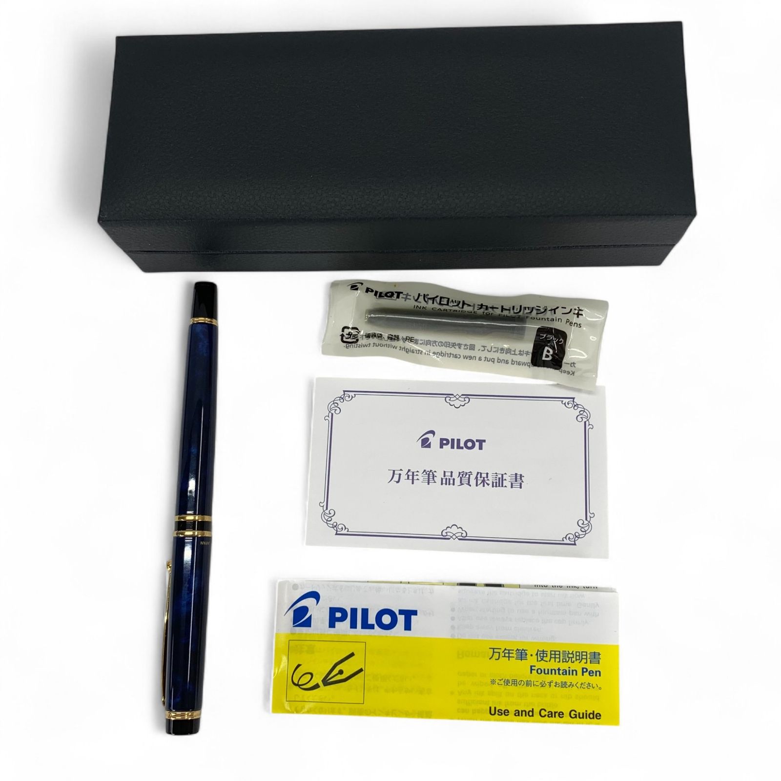 PILOT パイロット 万年筆 グランセ ブラック-ブルー