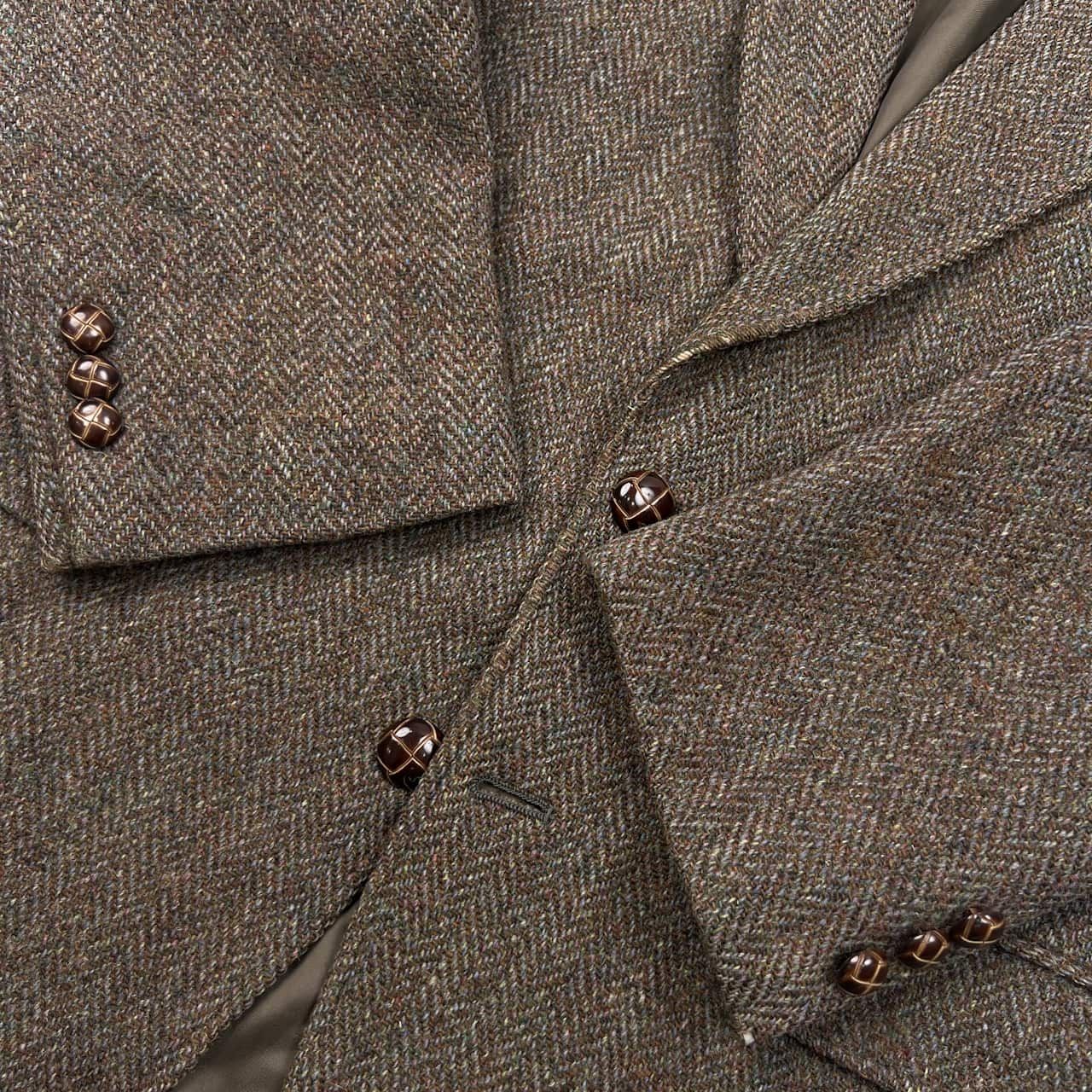 Harris Tweed ハリスツイード ヘリンボーン 2B ウール テーラード
