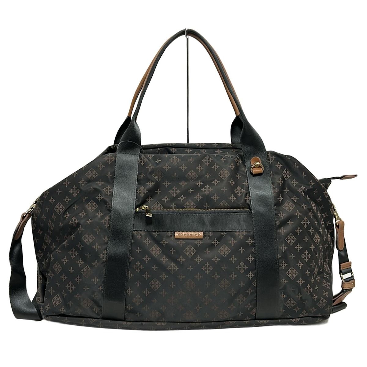 russet ラシット ボストンバッグ - ダークグレー×ダークブラウン×ブラウン 本体ロックなし レザー