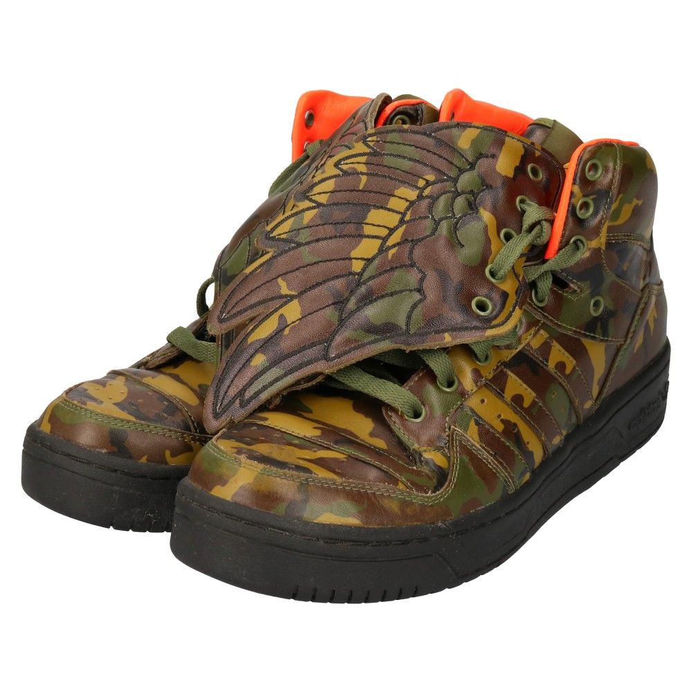 【激レアモデル】アディダス　ジェレミースコット スニーカー ウィング　カモ 27.5cm adidas Jeremy Scott WINGS カモスニーカー
