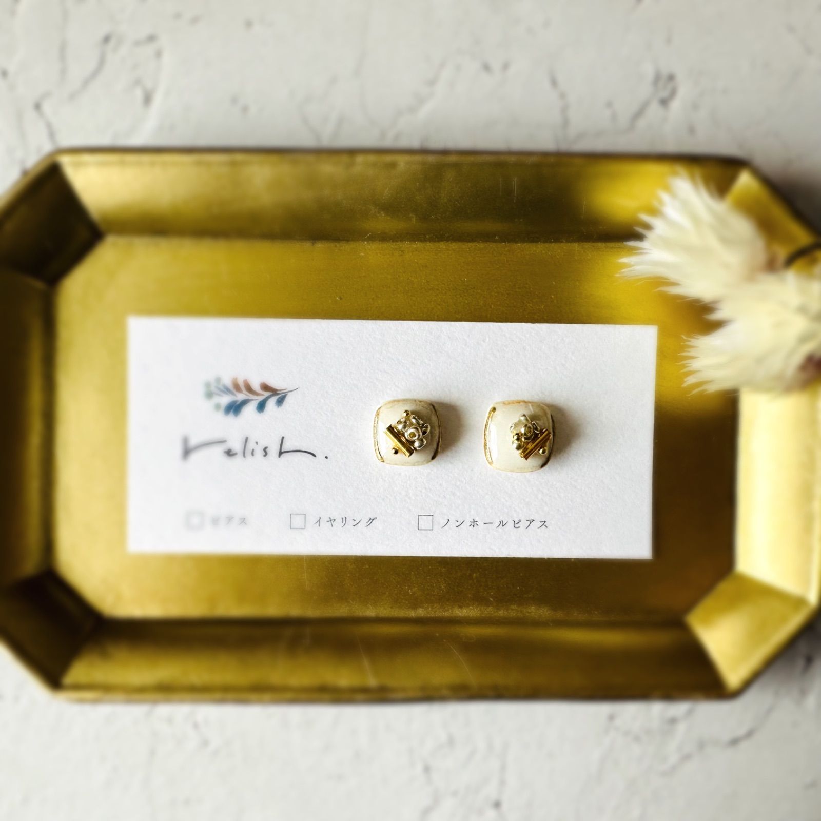 極美プレシャスオパール ウェーブアメリカンピアス 14kgf