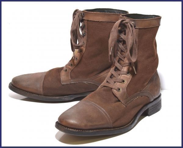 USA名門 ケネスコール|KENNETH COLE スエード本革ミドルブーツ 9.5 27.0-27.5 茶|ブラウン ハンドメイド◆-K06