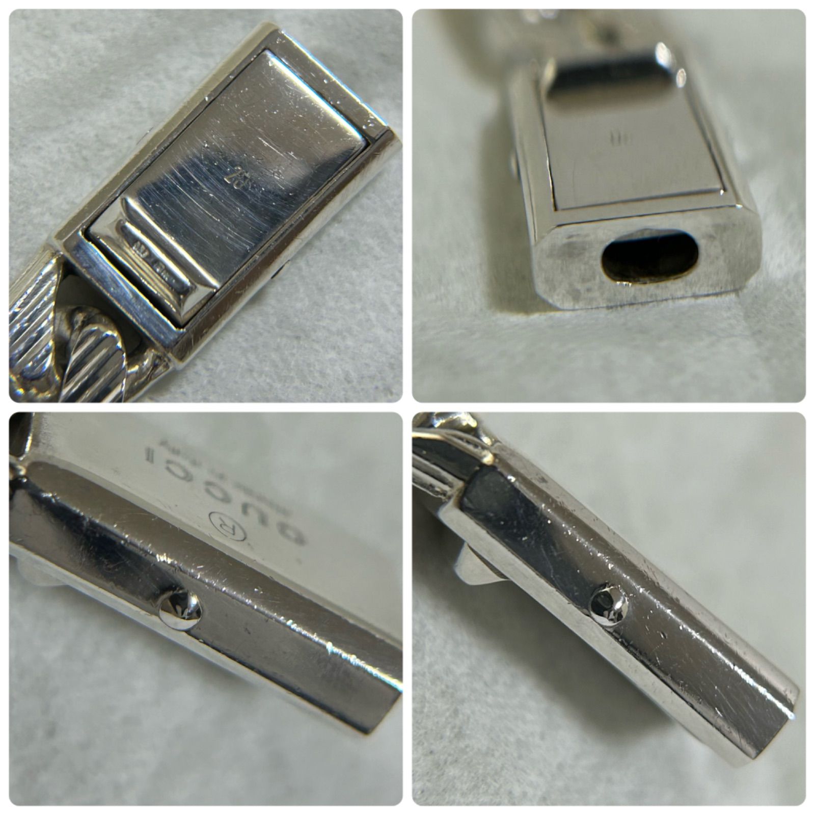 グッチ ブレスレット 喜平 ストライプ 重厚 シルバー925 GUCCI #20