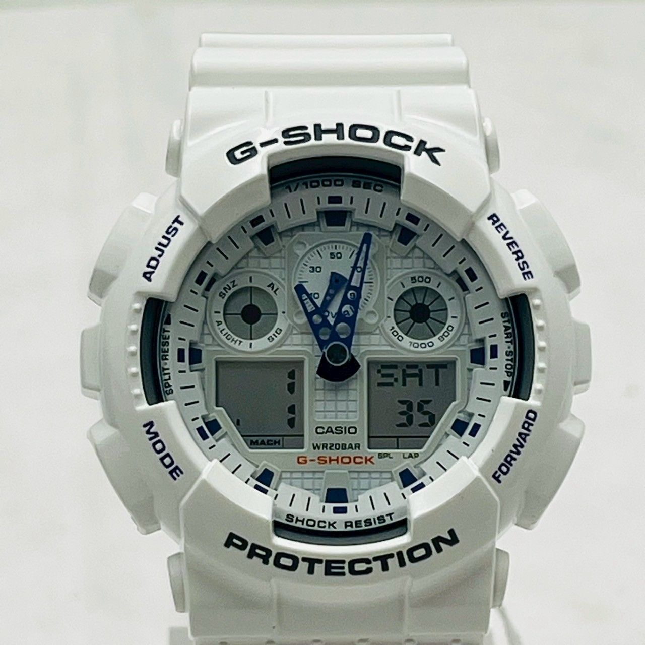 G-Shock CASIO Watch G-SHOCK Casio | White Gショック GA-100A-7A カシオ GA-100B-7A Resin Men's Blue メンズ GAX-100A-7AJFサポートページ