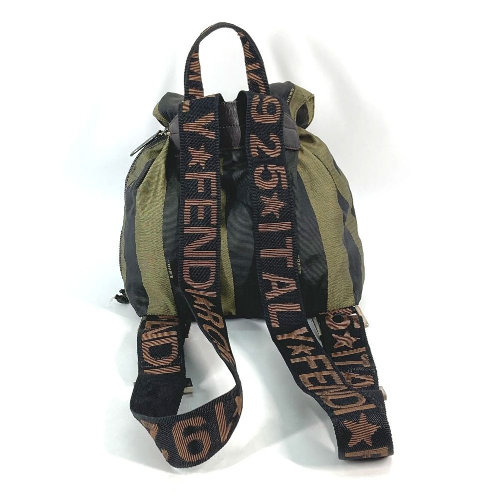 3way デカロゴ】フェンディ FENDI ペカン柄 ペカン リュック カーキ