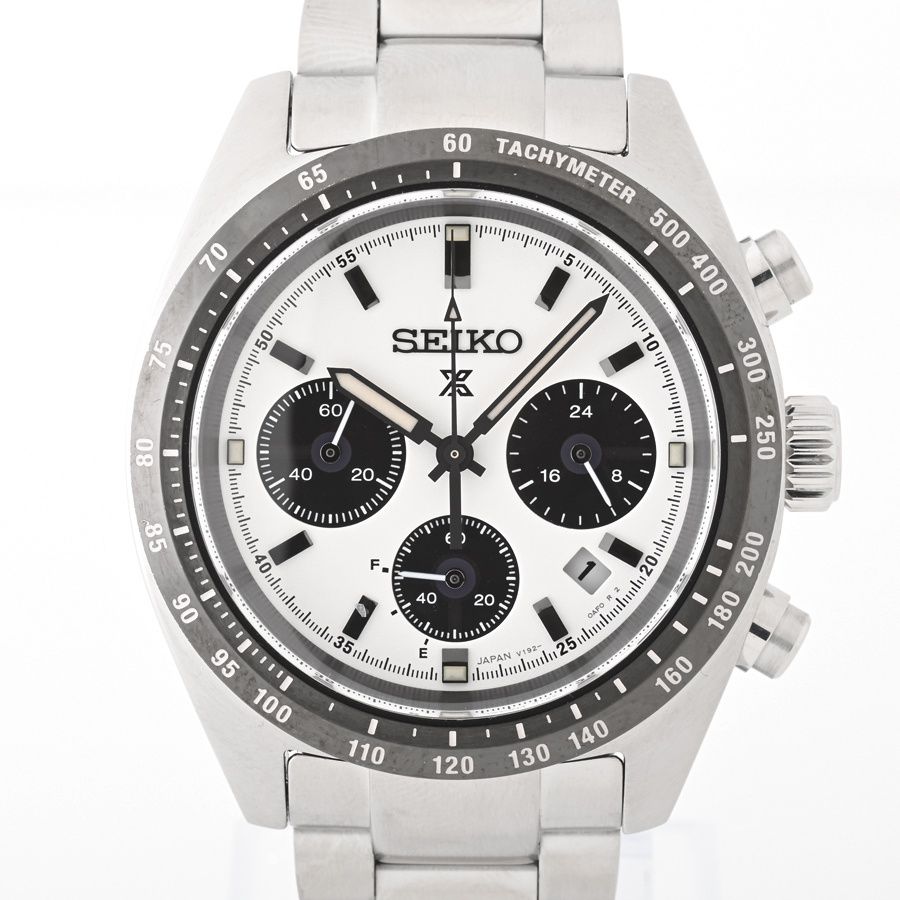 セイコー / SEIKO　プロスペックス スピードタイマー　SBDL085/V192-0AF0　ホワイト/ブラック　クオーツ　ソーラー 【中古】 商品番号 A-157199