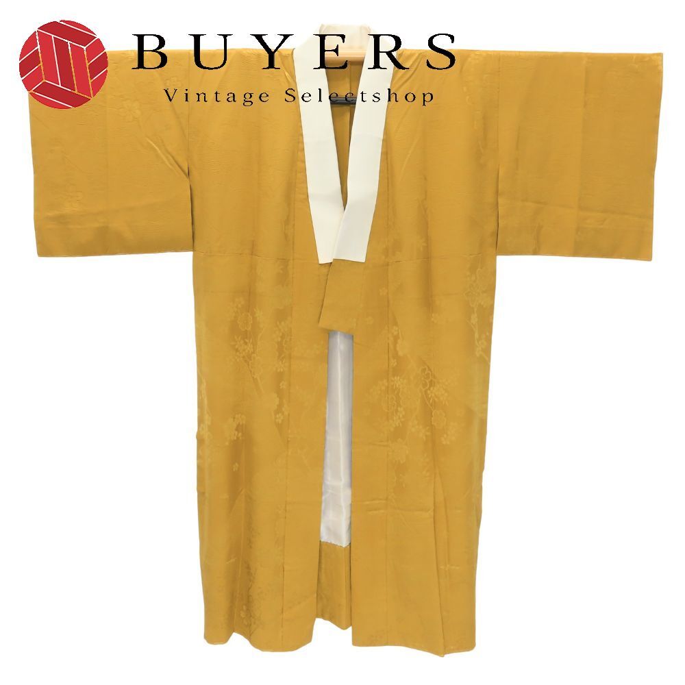 襦袢 長襦袢 やまと 正絹 マスタード おしゃれ 桜 和装 呉服 和服 きもの レディース 女性