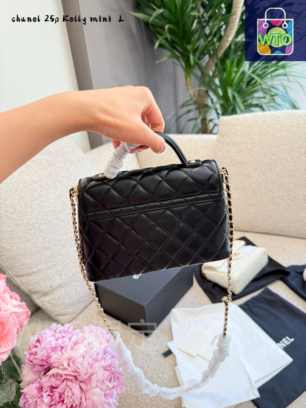 25C 大人気 ケリー【CHANEL】大人可愛い♡ バッグ ケリー CHANEL(シャネル) ハンドバッグ(レディース) - 海外通販