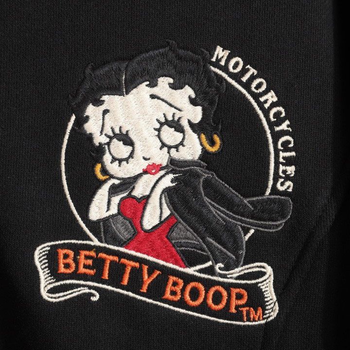 BETTY BOOP FULL-ZIP パーカー BBN-2520 ベティブープ NEVERMIND 刺繍