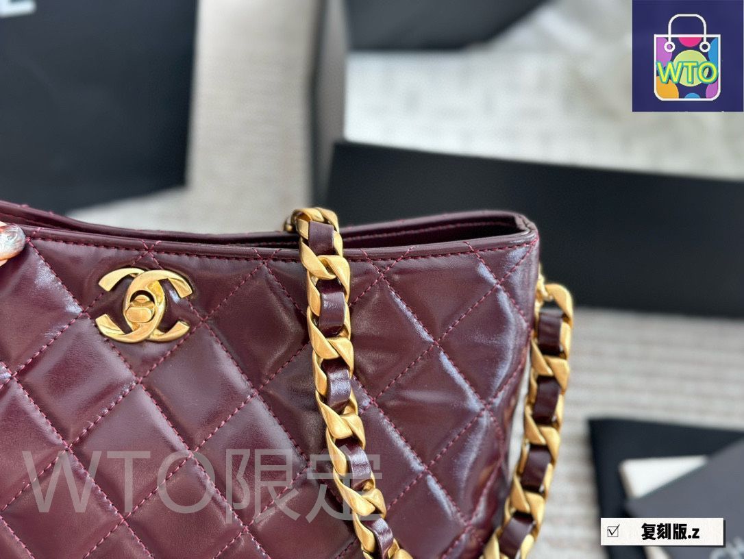 今日 Chanel 24P Hobo Bag ブラックゴールド ホーボーバッグ-WTO輸入3